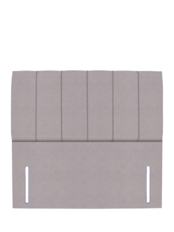 John Lewis Ada Full Depth Upholstered Headboard, Double, Velveteen Pebble