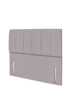 John Lewis Ada Full Depth Upholstered Headboard, Double - view 2, Velveteen Pebble