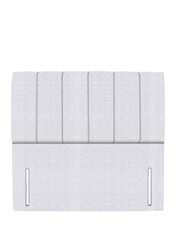 John Lewis Ada Full Depth Upholstered Headboard, Double, Brushedweave Silver