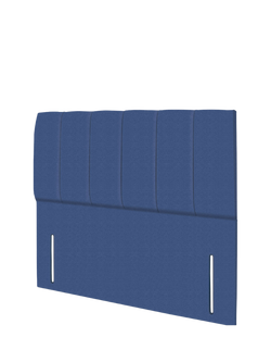 John Lewis Ada Full Depth Upholstered Headboard, Double - view 2, Brushedweave Denim