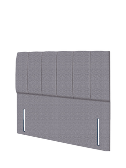 John Lewis Ada Full Depth Upholstered Headboard, Super King Size - view 2, Herringbone Grey