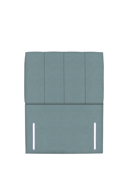 John Lewis Ada Full Depth Upholstered Headboard, Single, Velveteen Sage