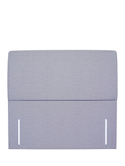 John Lewis Phoebe Full Depth Upholstered Headboard, Small Double, Herringbone Grey