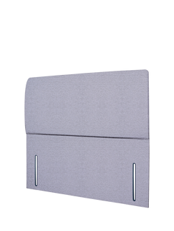 John Lewis Phoebe Full Depth Upholstered Headboard, Small Double - view 2, Herringbone Grey
