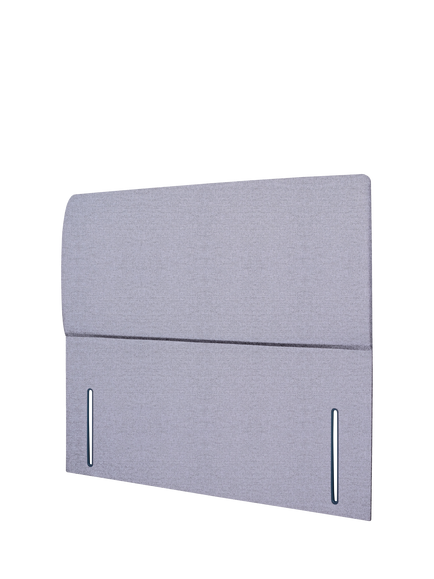 John Lewis Phoebe Full Depth Upholstered Headboard, Double - view 2, Herringbone Grey