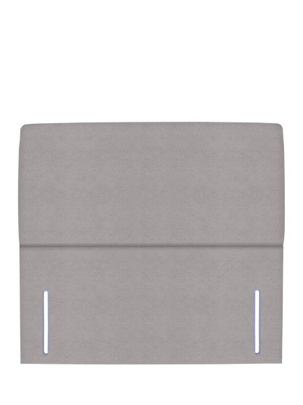 John Lewis Phoebe Full Depth Upholstered Headboard, King Size, Velveteen Pebble