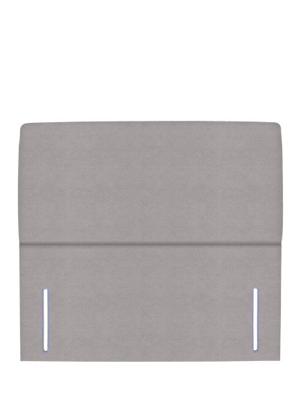 John Lewis Phoebe Full Depth Upholstered Headboard, Super King Size, Velveteen Pebble