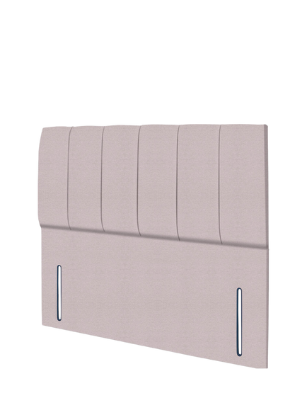 John Lewis Ada Full Depth Upholstered Headboard, Double - view 2, Herringbone Oat