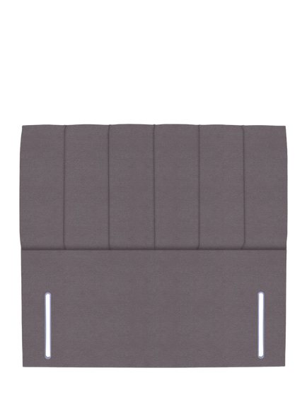 John Lewis Ada Full Depth Upholstered Headboard, Double, Velveteen Taupe