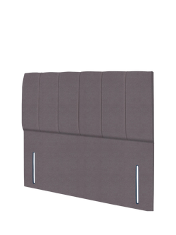 John Lewis Ada Full Depth Upholstered Headboard, Double - view 2, Velveteen Taupe