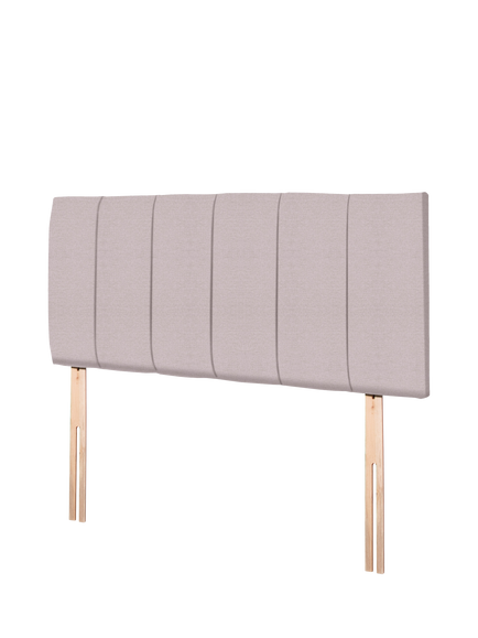 John Lewis Amelia Upholstered Headboard, Double - view 2, Herringbone Oat