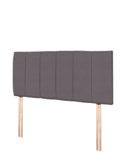 John Lewis Amelia Upholstered Headboard, Double - view 2, Velveteen Taupe