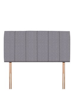 John Lewis Amelia Upholstered Headboard, Double, Brushedweave Pewter