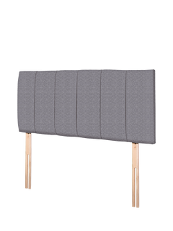 John Lewis Amelia Upholstered Headboard, Double - view 2, Brushedweave Pewter