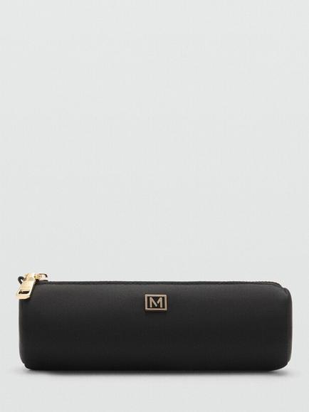 Mango Nylon Cylinder Bag, Black, Black