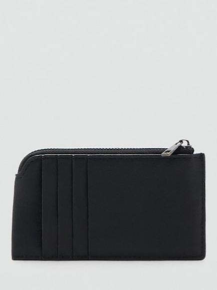 Mango Zip Around Purse, Black - view 2, Black