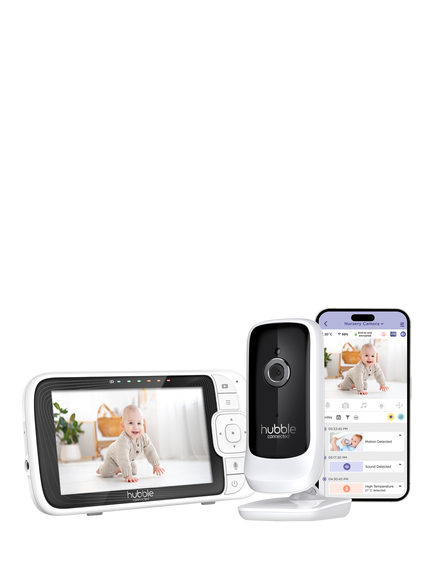 Hubble Connected Nursery Pal 5" Smart Video Baby Monitor, White