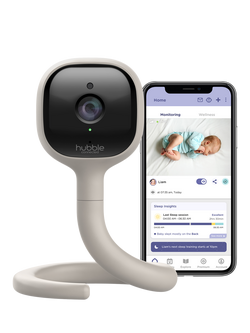 Hubble Connect Go Smart Video Baby Monitor, Beige