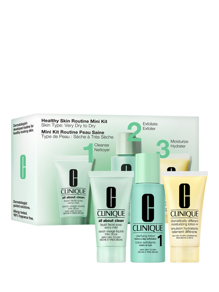 Clinique Healthy Skin Routine Very Dry to Dry Mini Skincare Gift Set, 