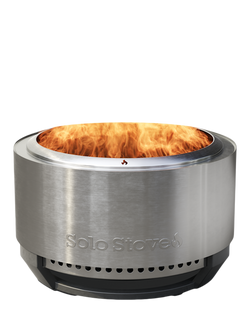 Solo Stove Summit 24 Smokeless Stainless Steel Firepit & Stand, Silver