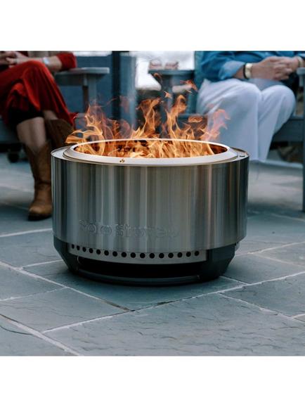 Solo Stove Summit 24 Smokeless Stainless Steel Firepit & Stand - view 2, Silver