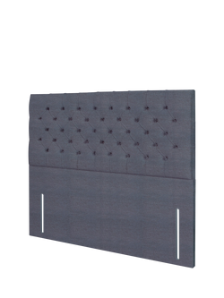 John Lewis Maeve Full Depth Upholstered Headboard, Small Double - view 2, Herringbone Shadow