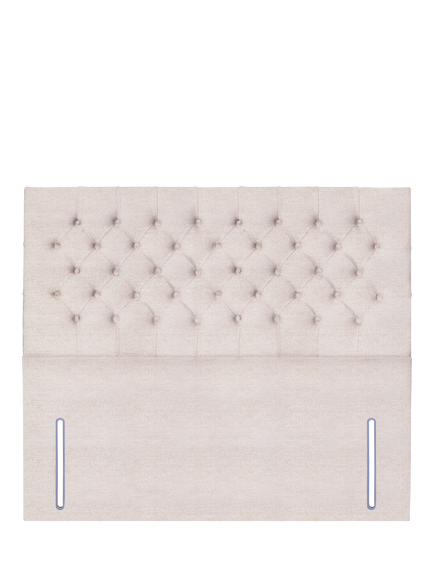 John Lewis Maeve Full Depth Upholstered Headboard, Small Double, Herringbone Oat