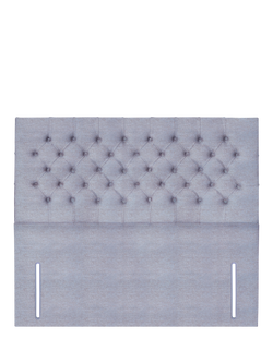 John Lewis Maeve Full Depth Upholstered Headboard, Double, Herringbone Grey