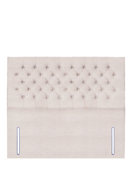 John Lewis Maeve Full Depth Upholstered Headboard, Double, Herringbone Oat
