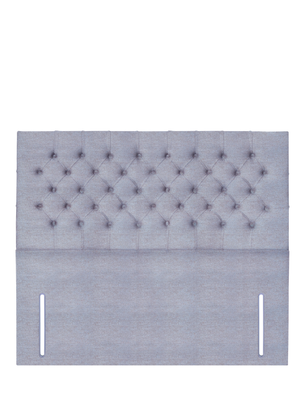 John Lewis Maeve Full Depth Upholstered Headboard, King Size, Herringbone Grey