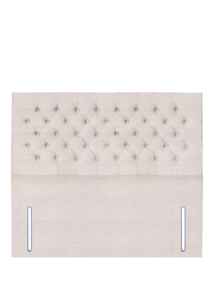 John Lewis Maeve Full Depth Upholstered Headboard, King Size, Herringbone Oat