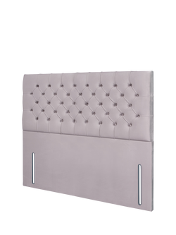John Lewis Maeve Full Depth Upholstered Headboard, King Size - view 2, Velveteen Pebble