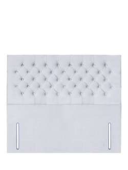 John Lewis Maeve Full Depth Upholstered Headboard, King Size, Brushedweave Silver