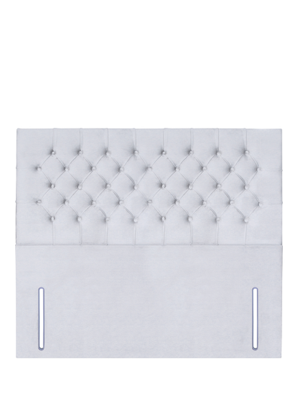 John Lewis Maeve Full Depth Upholstered Headboard, King Size, Brushedweave Silver