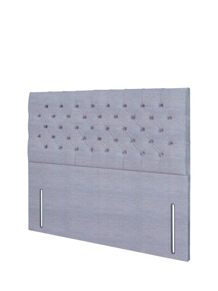 John Lewis Maeve Full Depth Upholstered Headboard, Super King Size - view 2, Herringbone Grey