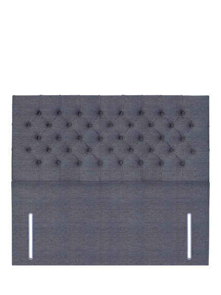 John Lewis Maeve Full Depth Upholstered Headboard, Super King Size, Herringbone Shadow