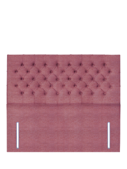 John Lewis Maeve Full Depth Upholstered Headboard, Super King Size, Herringbone Rose