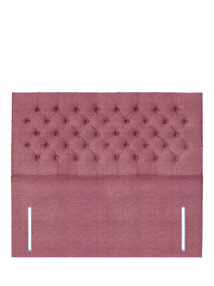 John Lewis Maeve Full Depth Upholstered Headboard, Super King Size, Herringbone Rose
