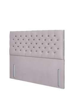 John Lewis Maeve Full Depth Upholstered Headboard, Super King Size - view 2, Velveteen Pebble
