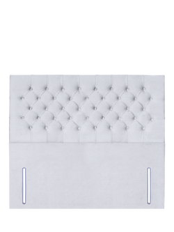 John Lewis Maeve Full Depth Upholstered Headboard, Super King Size, Brushedweave Silver