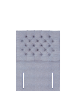 John Lewis Maeve Full Depth Upholstered Headboard, Single, Herringbone Grey