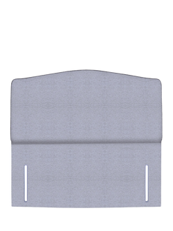 John Lewis Lydia Full Depth Upholstered Headboard, Small Double, Herringbone Grey