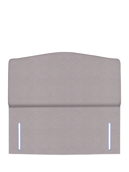 John Lewis Lydia Full Depth Upholstered Headboard, Double, Velveteen Pebble