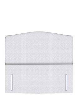 John Lewis Lydia Full Depth Upholstered Headboard, Double, Brushedweave Silver