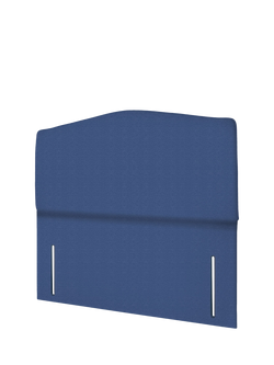 John Lewis Lydia Full Depth Upholstered Headboard, Double - view 2, Brushedweave Denim