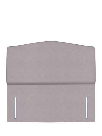 John Lewis Lydia Full Depth Upholstered Headboard, King Size, Velveteen Pebble
