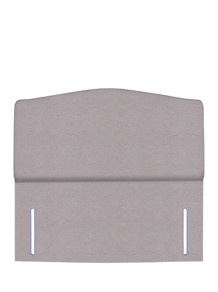 John Lewis Lydia Full Depth Upholstered Headboard, Super King Size, Velveteen Pebble