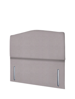 John Lewis Lydia Full Depth Upholstered Headboard, Super King Size - view 2, Velveteen Pebble