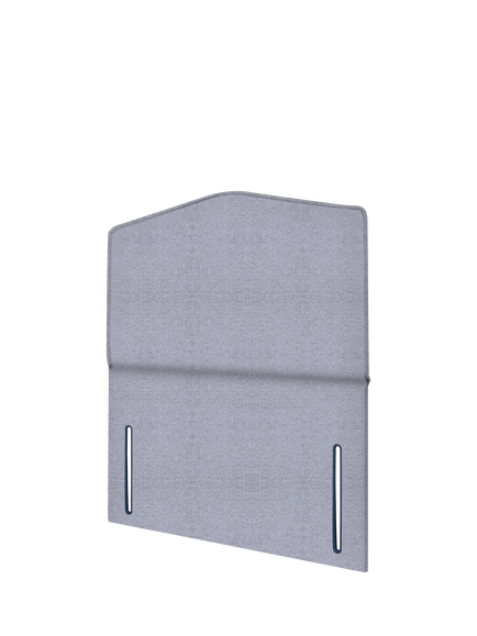 John Lewis Lydia Full Depth Upholstered Headboard, Single - view 2, Herringbone Grey