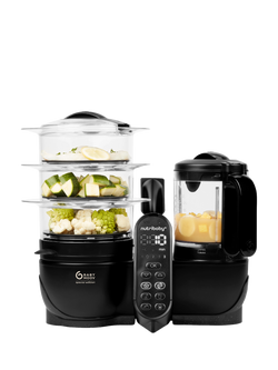 Babymoov Nutribaby(+) XL Special Edition Baby Food Maker, Mineral Black, 